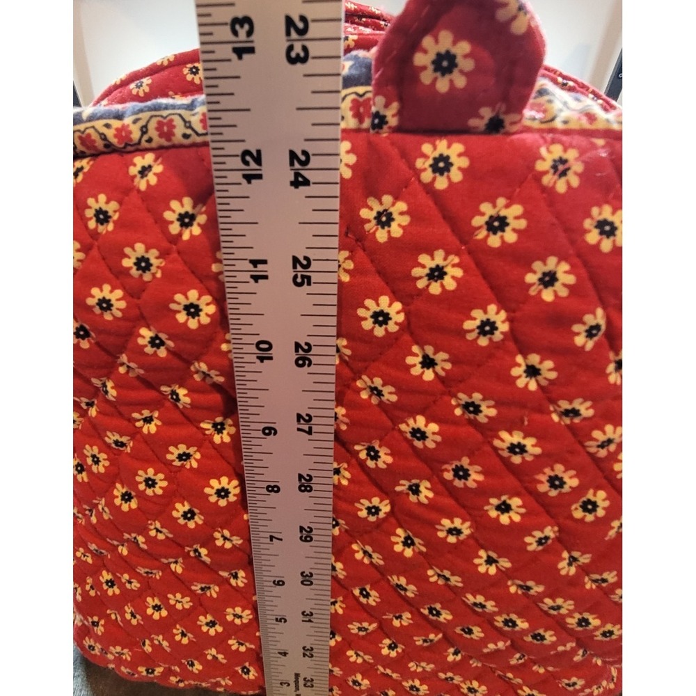 Vera Bradley Vintage AMERICANA Red XL Duffel Bag Y2K 2003 Paisley/Floral Travel - Picture 6 of 10